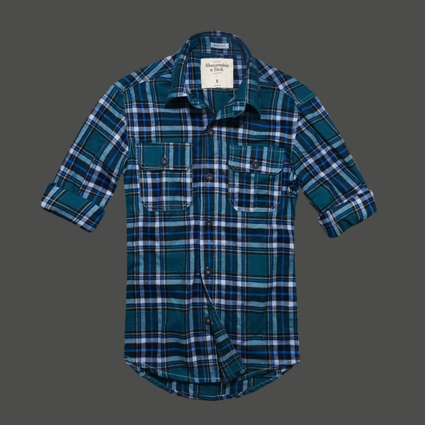 Abercrombie Fitch Hombres Plaid Camisa AF6982